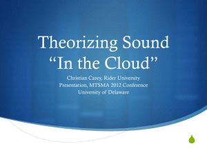 Theorizing Sound *In the Cloud