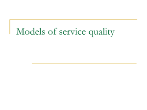 Customer expectations of service