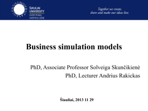 Business simulation models: international trade (1)