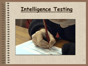 UNCW Presentation on IQ Testing