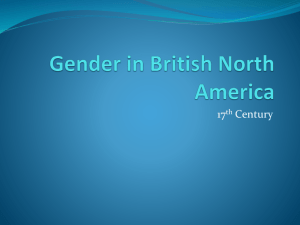 Gender in British North America