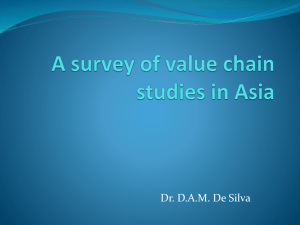 A survey of value chain studies in Asia