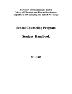 School Counseling Program - University of Massachusetts Boston