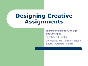 Developing Creative Assignments