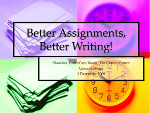 Better Assignments, Better Writing!
