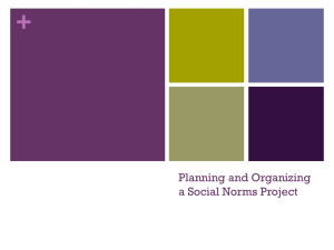 Planning and Organizing a Social Norms Project