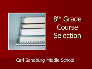 8th Grade Course Selection - Neshaminy School District