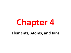 Ch#4 Atoms and Elements - Seattle Central College