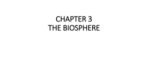CHAPTER 3 THE BIOSPHERE