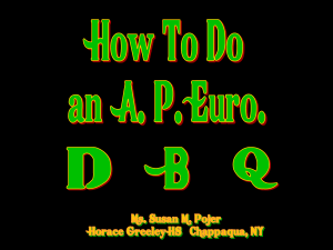 How To Do an AP Euro DBQ