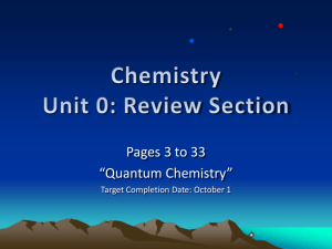 Chemistry Unit 0 Review - chem534