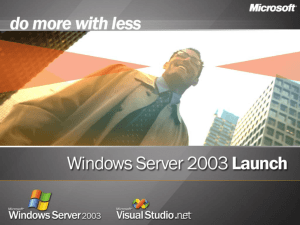 Windows Server 2003 Presentation Template