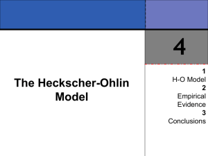 Trade and Resources: The Heckscher-Ohlin