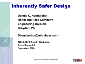 Inherently Safer Design