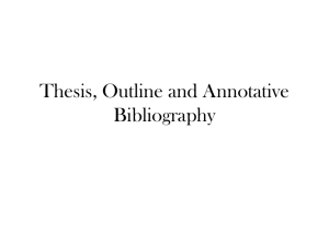 Thesis Statements and Outlines