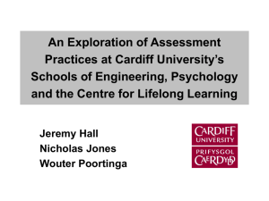 An Exploration of Assessment Practices at Cardiff University's