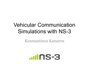 Vehicular Communication Simulations with NS-3