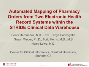 Title Slide - Stanford Center for Clinical Informatics