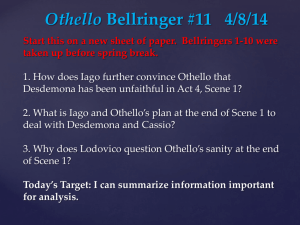 Othello Bellringer # 1 2/25/14