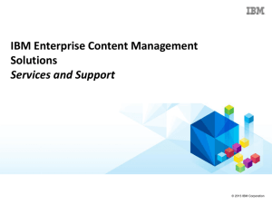 ECM - Services and Support Overview