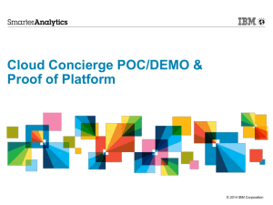 Cloud Concierge POC/DEMO & Proof of Platform