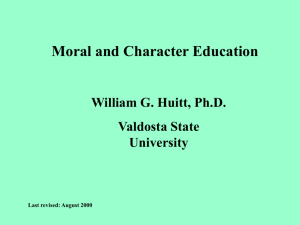 Moral and Character Education - Educational Psychology Interactive