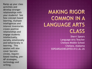 Making Rigor Common in a Language Arts Class