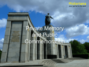 Private memories and public commemorations