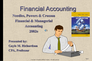 Chapter 1 Uses of Accounting Information and the Basic Financial