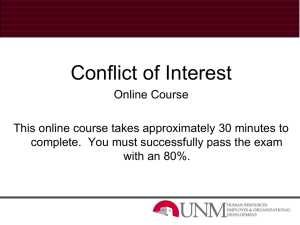 Conflicts of Interest - Human Resources | The University of New