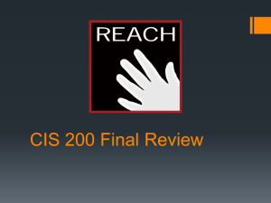 CIS 200 Test Review 1