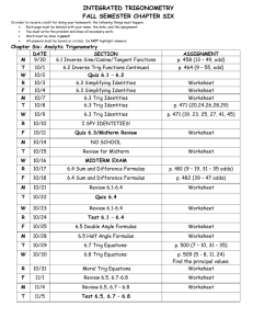 ADVANCED ALGEBRA AND TRIGONOMETRY