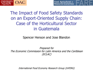 The Impact of Food Safety Standards on an Export