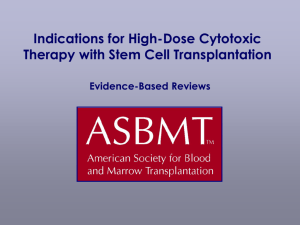 ASBMT Evidence-Based Reviews - American Society for Blood and