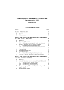 Justice Legislation Amendment (Succession and Surrogacy) Act 2014