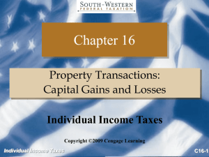 C16-1 Individual Income Taxes Individual Income Taxes