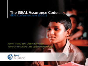 Assurance Code Presentation Jun 10 2011 V3