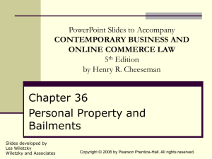 Chapter 036 - Personal Property & Bailments