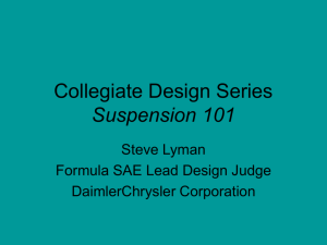 Collegiate Design Series Suspension 101