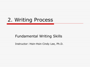 2. Writing Process