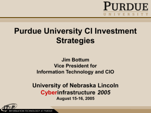 Information Technology at Purdue Supporting Purdue's Strategic