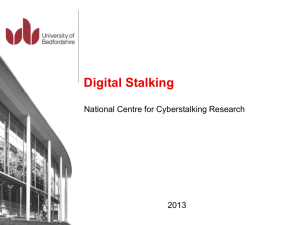 CIS Presentation - National Stalking Helpline