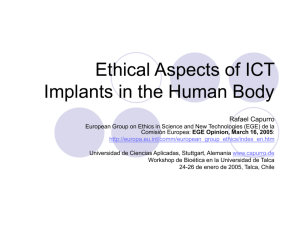 Ethical Aspects of ICT Implants in the Human Body