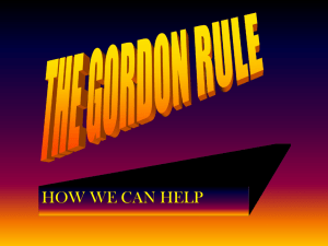 Gordon Rule History - Miami Dade College
