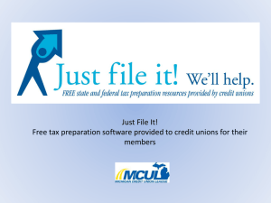 Just file it! - Michigan Credit Union League
