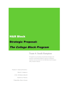 H&R Block Strategic Plan