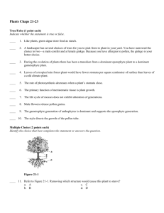 Plants Chaps 21-23 Answer Section