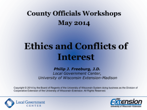 Ethics and Conflicts of Interest