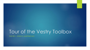 Tour of the Vestry Toolbox - Diocese of Central New York