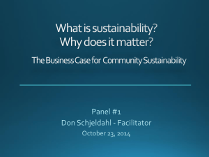The Business Case for Sustainability – Tri-Cities 10-2014